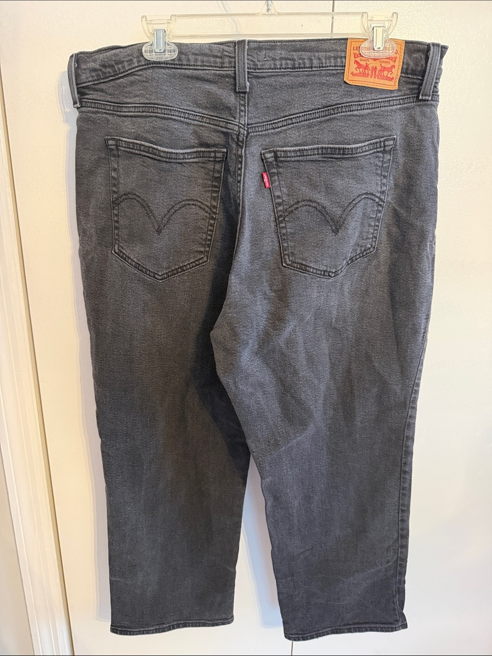 Levi's Plus Women's Charcoal Straight-Leg Jeans Wedgie